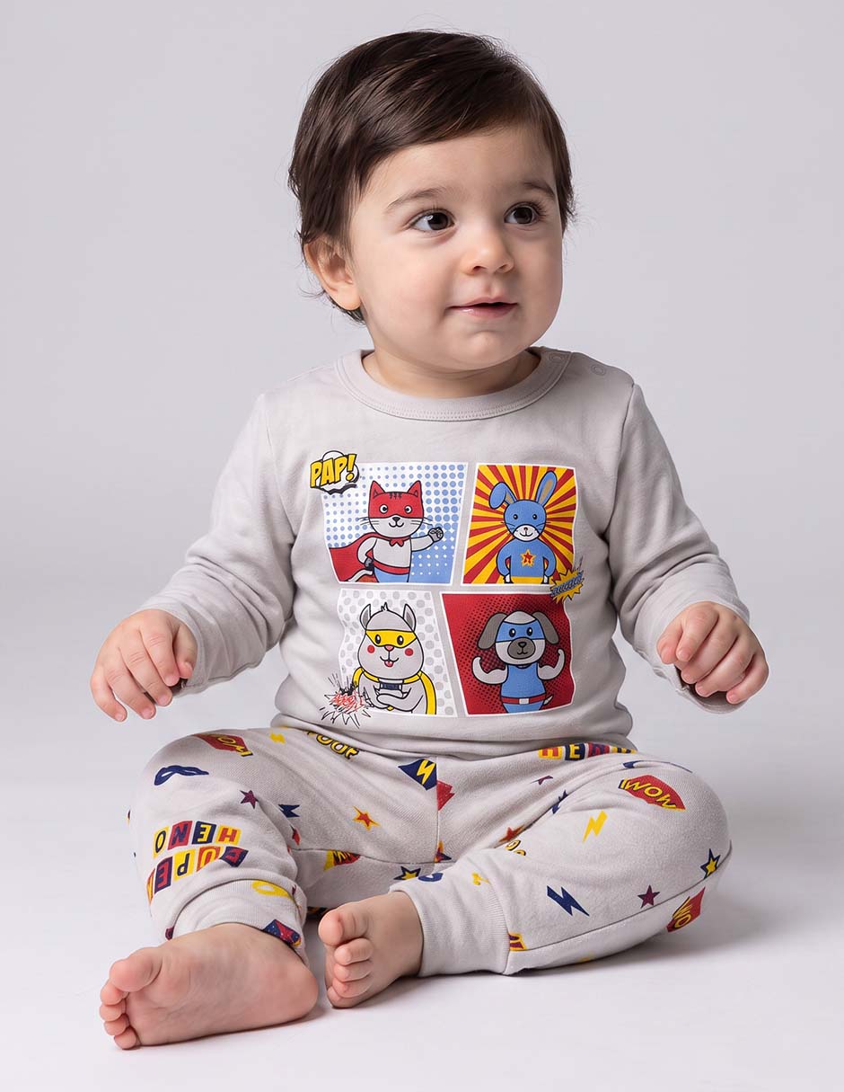 Conjunto optima de algodón para niño 2 piezas