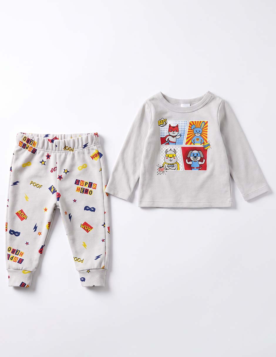 Conjunto optima de algodón para niño 2 piezas