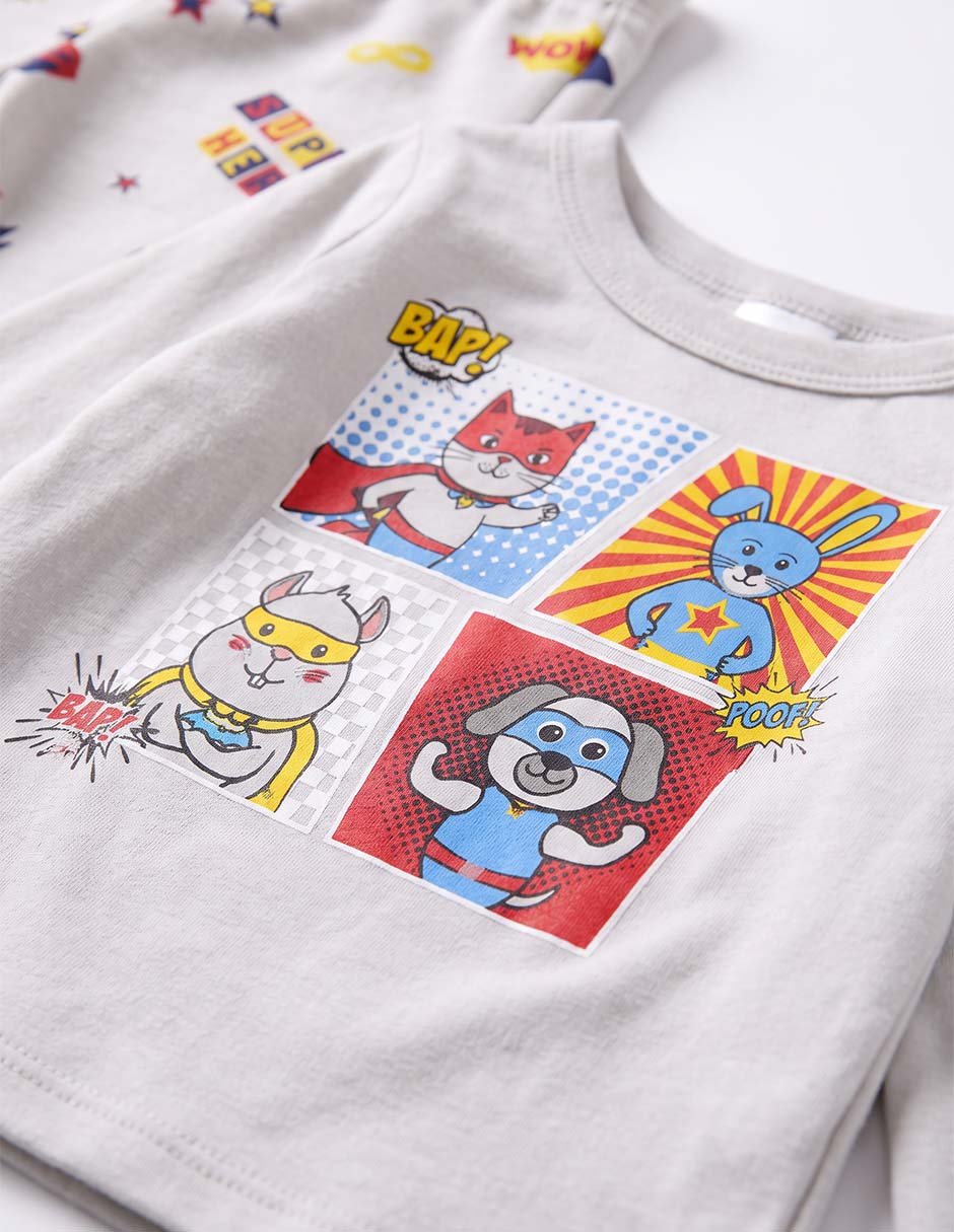 Conjunto optima de algodón para niño 2 piezas