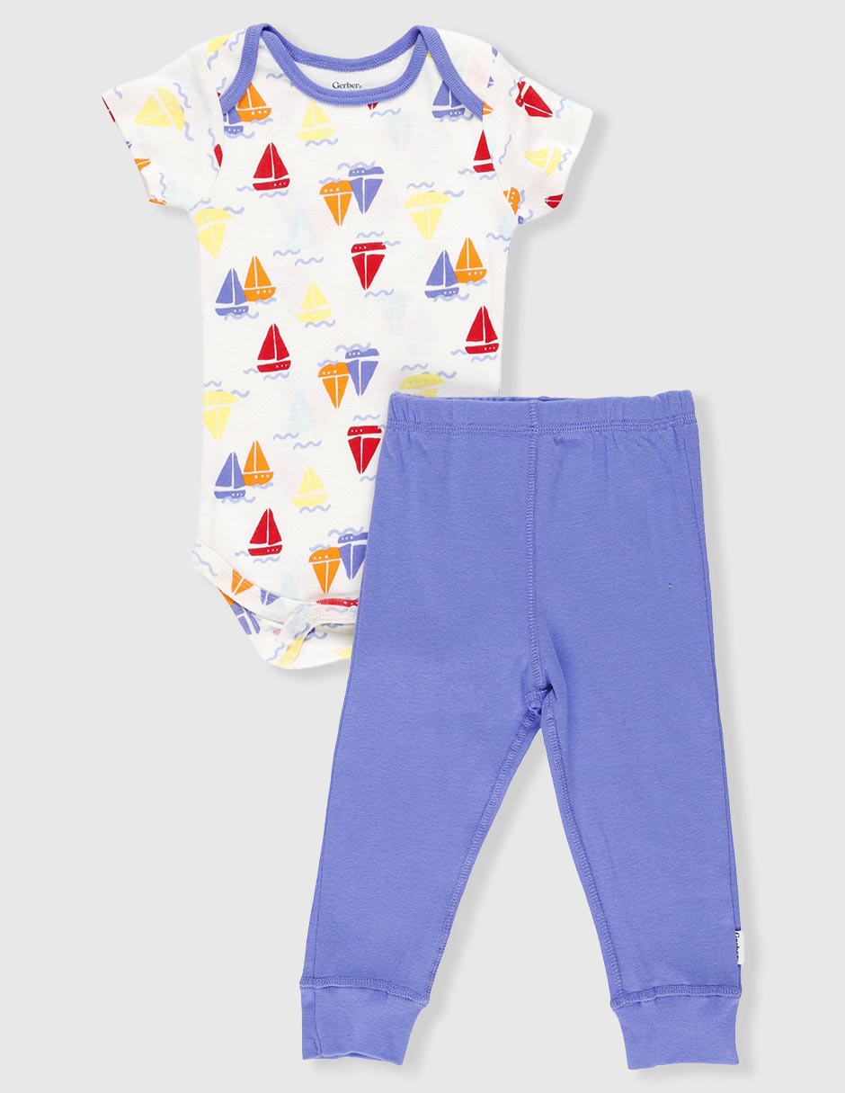 Conjunto casual gerber de algodón para niño 2 piezas
