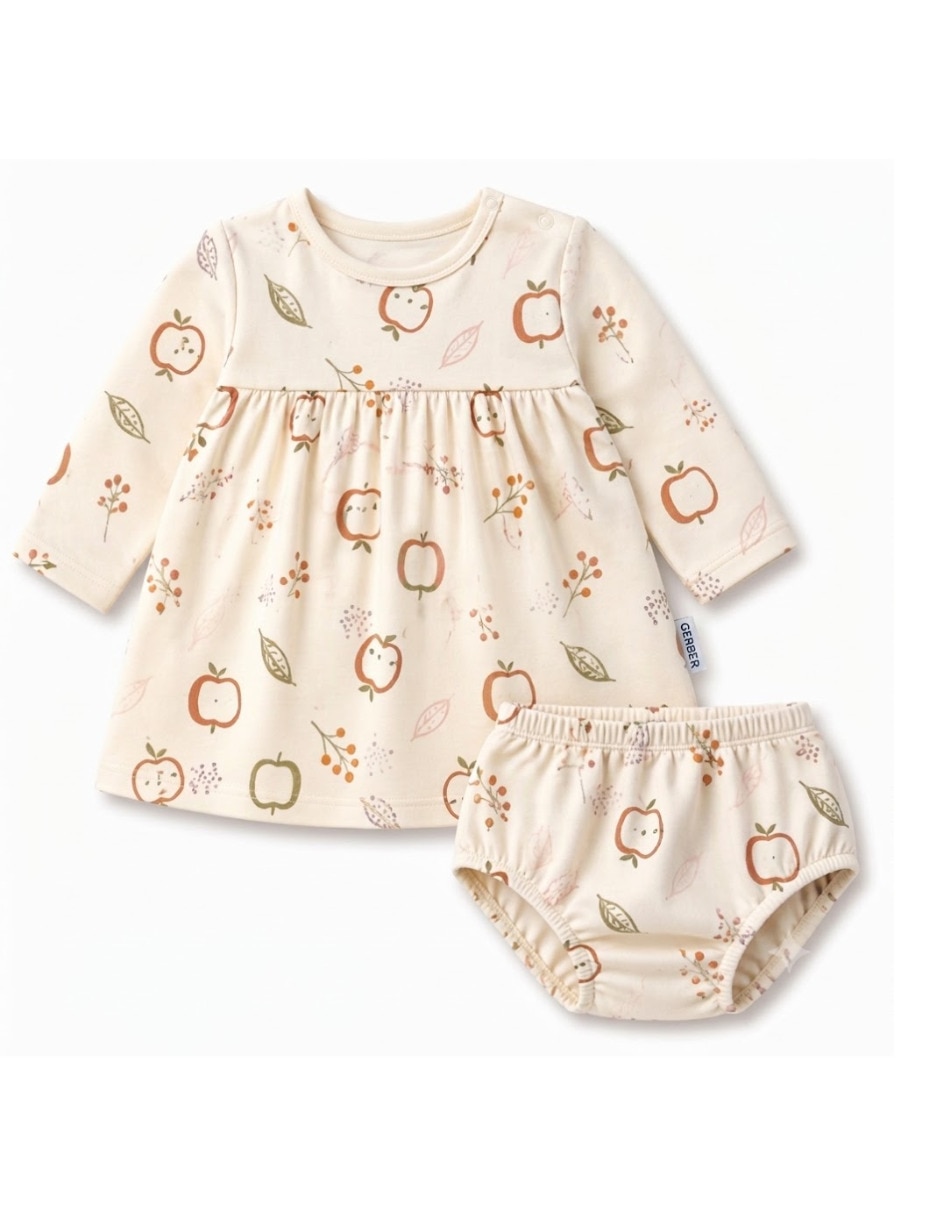 Vestido manga larga para niña