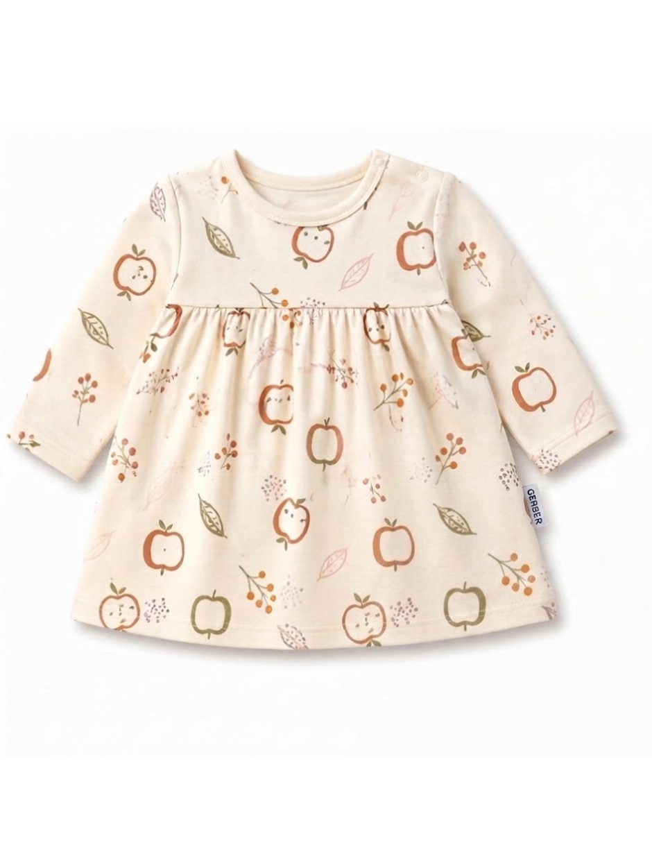 Vestido manga larga para niña