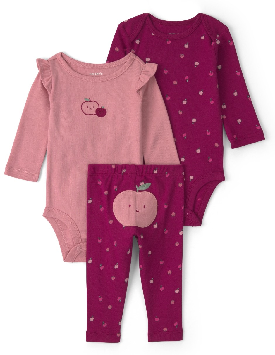 Conjunto casual de algodón para bebé niña