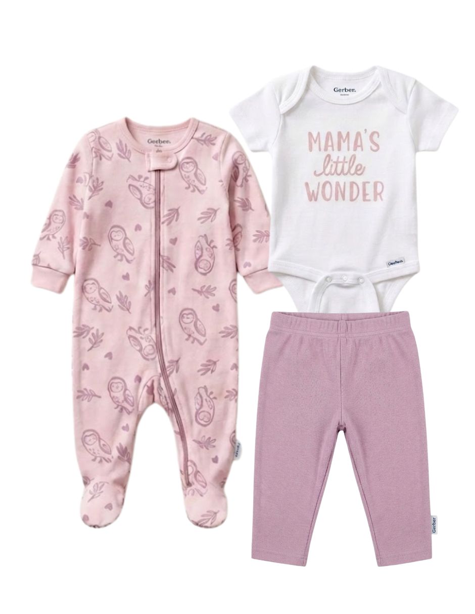 Conjunto de algodón para bebé niña Conjunto de algodón para bebé niña
